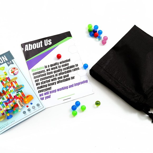 Marbolox Marble Run, 150 Pcs Pipeline Toy Set, Marble Run Toy Set for Kids, 24 M - Picture 4 of 7